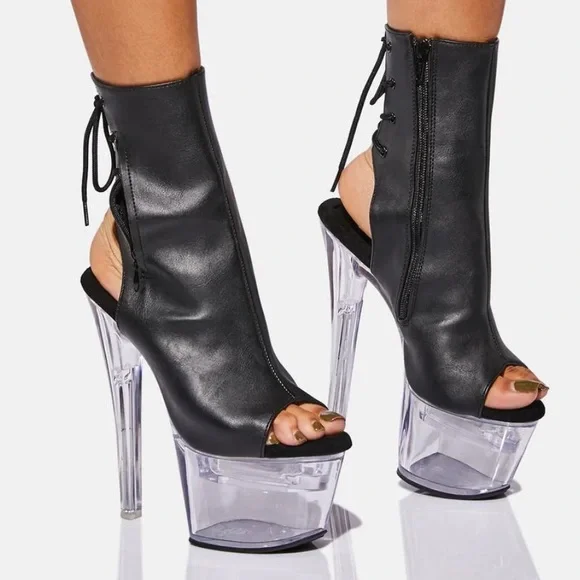 Pleaser Shoes Light Up Stilettos Pleaser LED Skull Light Up